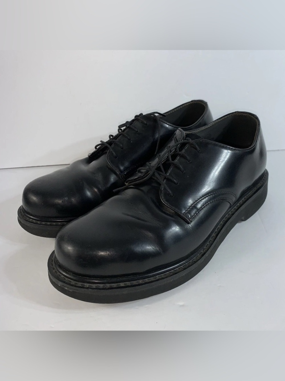 Vintage Texas steer oil resistant lace up shoes black men's size 8.5D